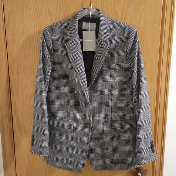 Everlane The Oversized Blazer - Glen Plaid - Picture 4 of 8